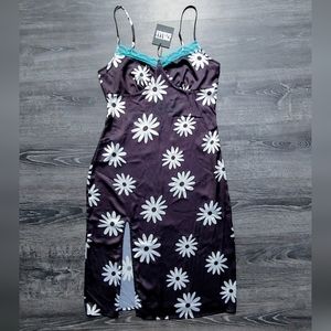 NWT pretty damage 90s style flower slip dress